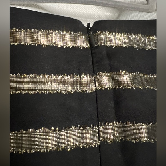 Alfani Black and Gold Metallic Striped Long Sleeve Blouse - Picture 8 of 11